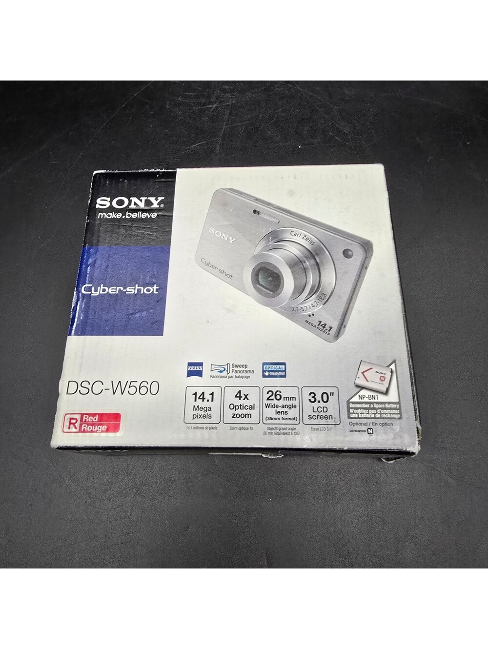 Sony Cyber-shot DSC-W560 14.1MP Digital Camera RED Boxed Complete SN 6647302